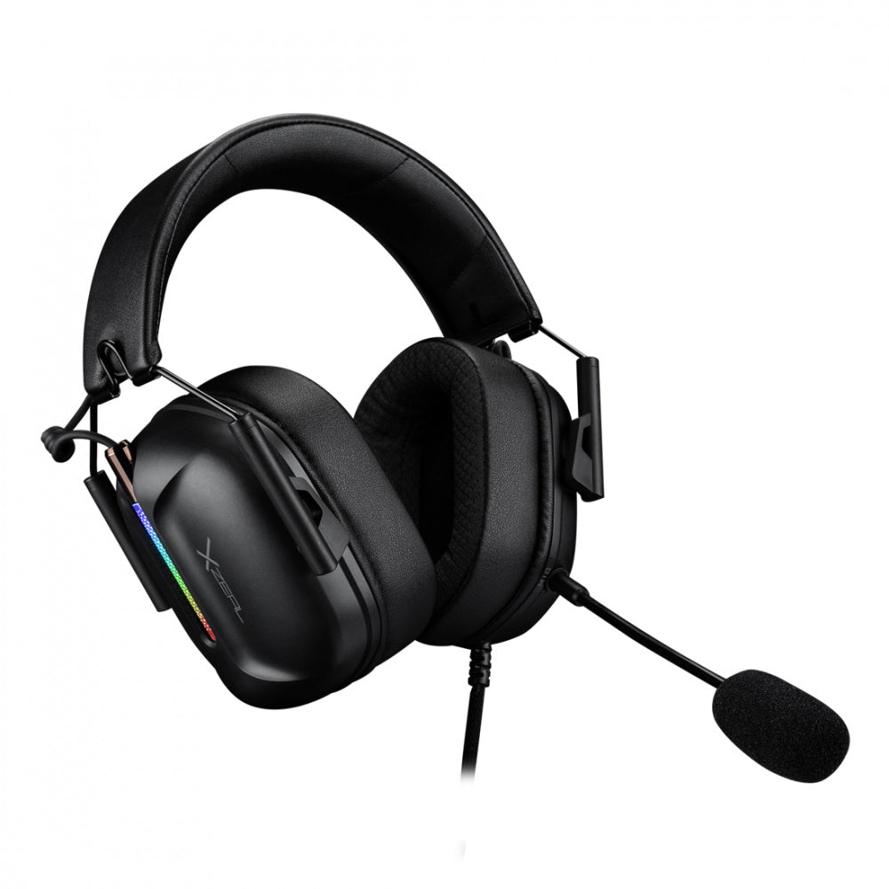 XZEAL Audífonos Gamer con Micrófono XZ-7010, Alámbrico, 1.8 Metros, Negro