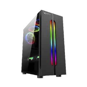 Xzeal Xz120 Gabinete para Computadora Gamer - Atx, Micro Atx, Mini Itx Placa Base Admitida - Torre - Negro - 5 X Compartimiento(s) - 0 - 6 X Ventilador(es) Admitido - 2 X Compartimiento Interno 3.5"