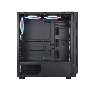 Xzeal Xz120 Gabinete para Computadora Gamer - Atx, Micro Atx, Mini Itx Placa Base Admitida - Torre - Negro - 5 X Compartimiento(s) - 0 - 6 X Ventilador(es) Admitido - 2 X Compartimiento Interno 3.5"