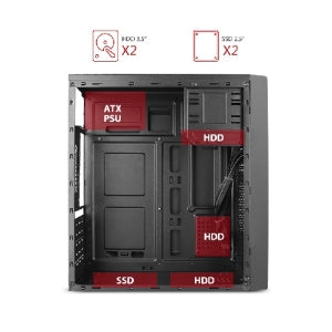 Gabinete Stylos Modelo 1 Cubo/atx/micro Atx/mini Itx/usb 3.0 con Fuente de 500w