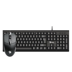 Teclado y Ratón Stylos Mat1 - Español - USB Cable Teclado - 105 Tecla - Keyboard/keypad Color: Negro - USB Cable Mouse - Óptico - Rueda de Desplazamiento - Pointing Device Color: Negro - Simétrico