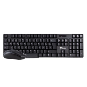 Kit Mouse y Teclado Inalambrico Negro 1200 Cpi USB Nano 10m Alc