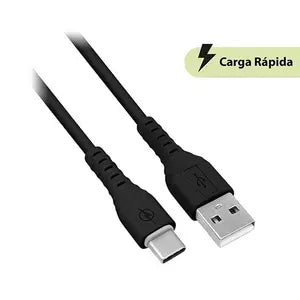 Cable Carga Rápida USB BRobotix 6001776 | Tipo C, 1.0 M, PVC Negro