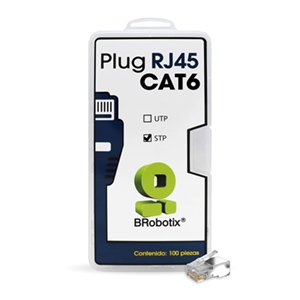 Conector RJ45 BRobotix 177077 | Cat6 STP, 100 Piezas