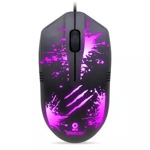 Mouse USB BRobotix 263939 | Iluminado RGB, Compatible con Laptop y PC