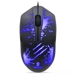 Mouse USB BRobotix 263939 | Iluminado RGB, Compatible con Laptop y PC