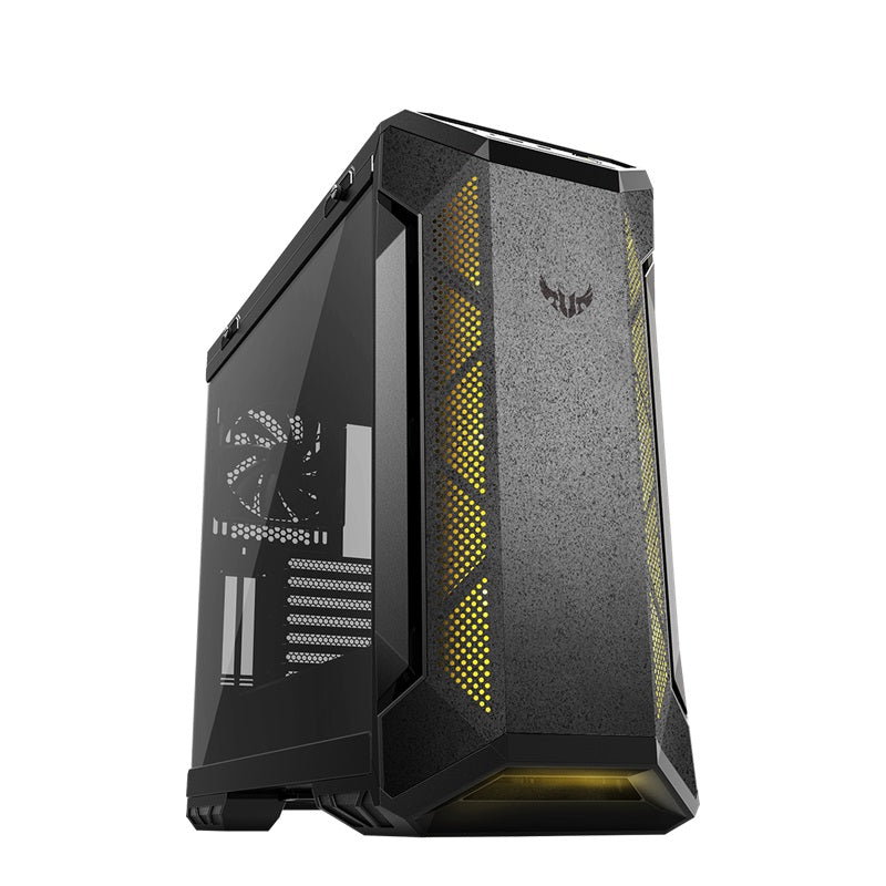 Gabinete gamer ASUS TUF Gaming GT501 con Ventana RGB - Midi Tower, ATX, EATX, Micro ATX, Mini-ITX, USB 3.1, sin Fuente, 4 Ventiladores Instalados (3x RGB),