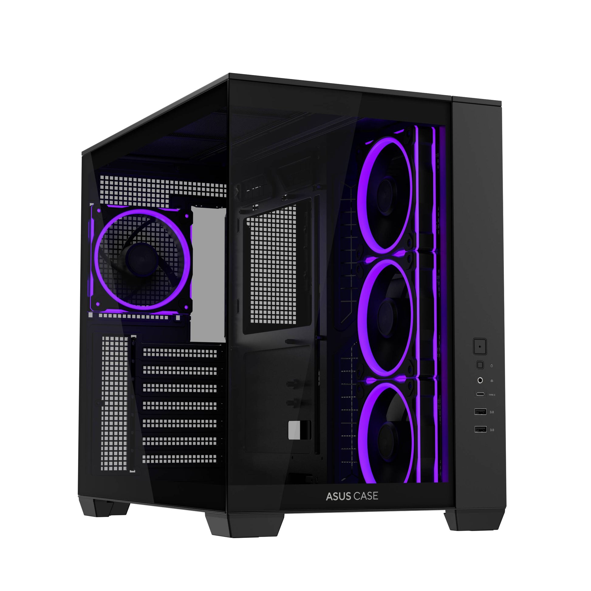 Gabinete ASUS A32 Plus White (A32/WT/TG/ARGB) 4 ventiladores ARGB preinstalados - ATX, Micro-ATX, Mini-ITX