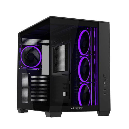 Gabinete ASUS A32 Plus White (A32/WT/TG/ARGB) 4 ventiladores ARGB preinstalados - ATX, Micro-ATX, Mini-ITX