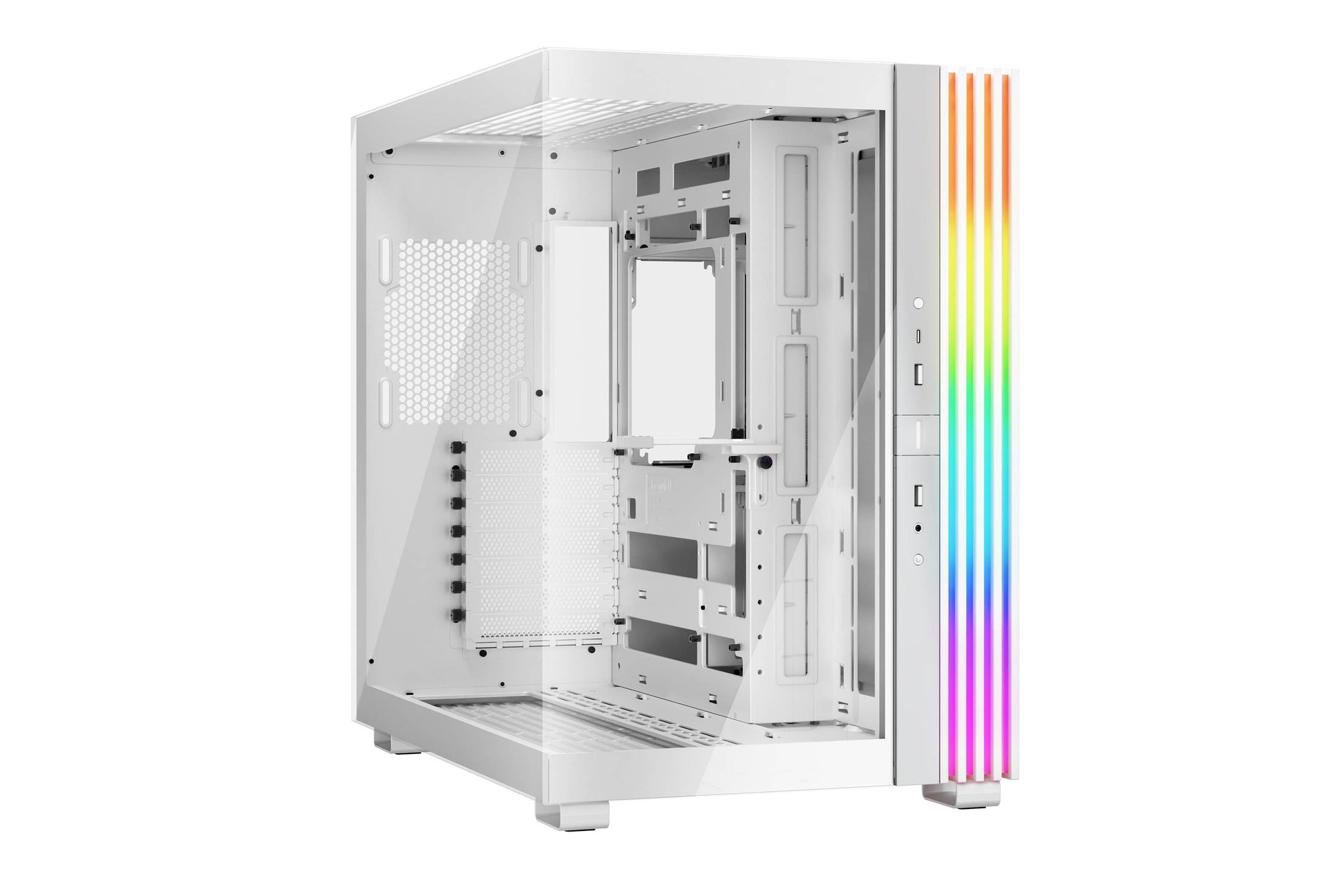 GABINETE be quiet! Light Base 600 DX White BGW66 Panel frontal y lateral con ventana completa - Iluminación LED ARGB