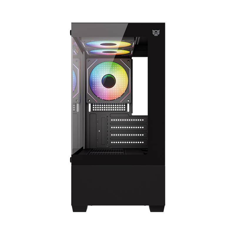 Gabinete Mini Torre NITROX GLOW CRYSTAL 4700C Factor: Mini ITX - Panel Lateral de Crystal templado