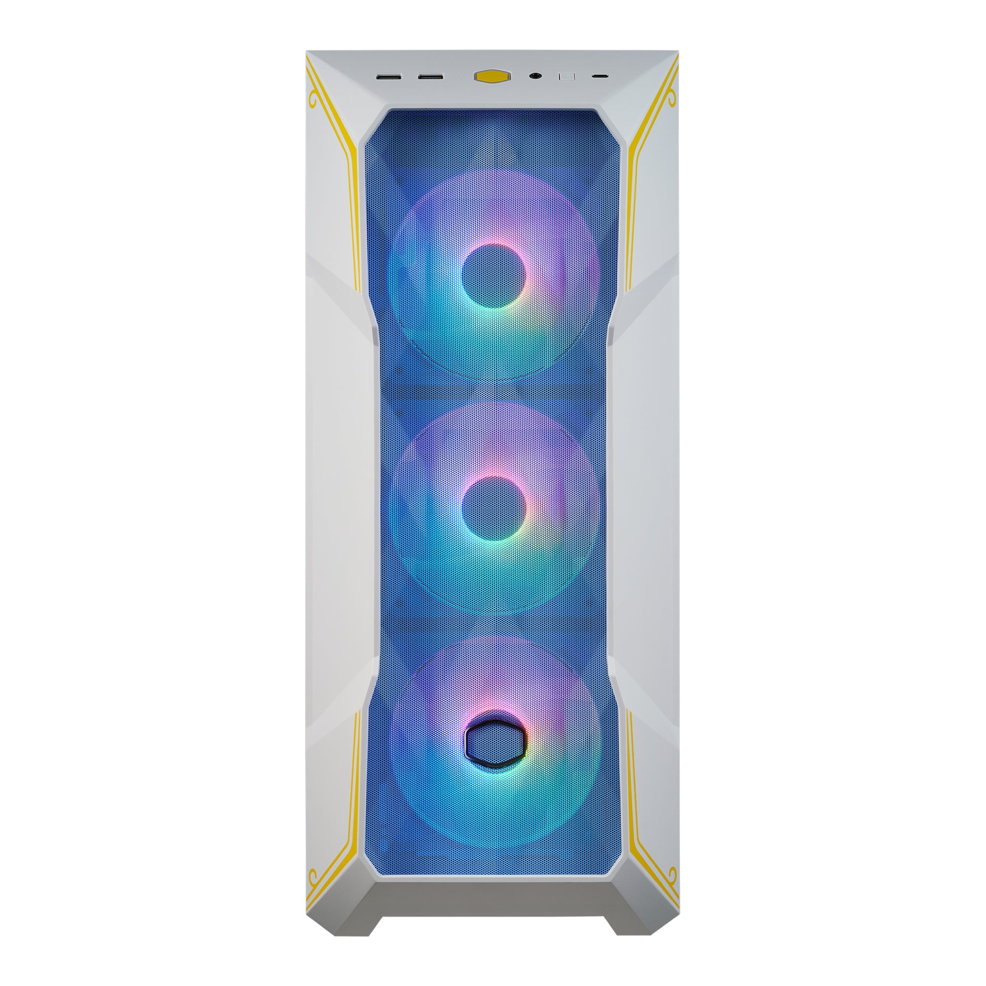 Gabinete COOLER MASTER  TD500V2-WGNN-SCL Mesh V2 Chun-Li con Ventana - 4 Ventiladores ARGB Instalados 120 mm, blanco
