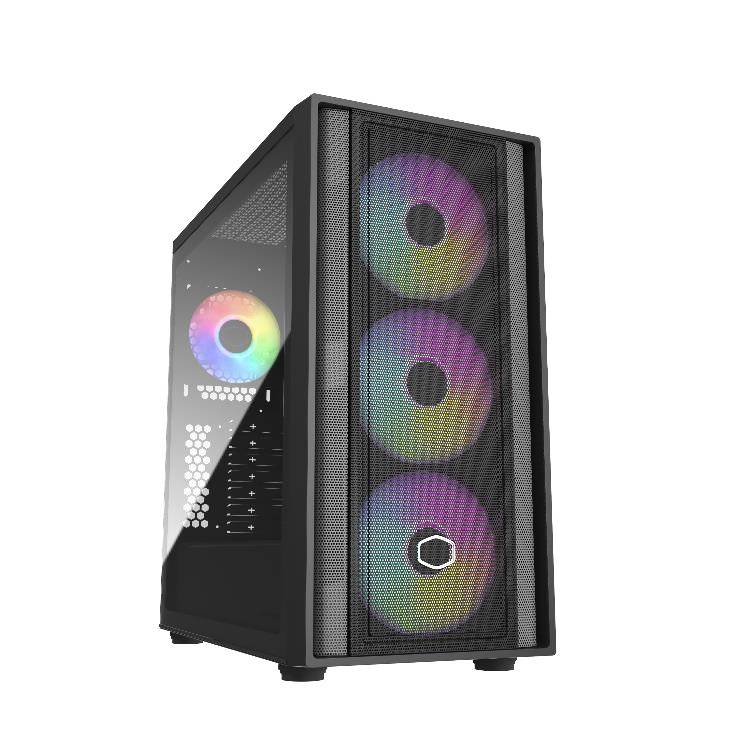 Gabinete Gaming Cooler Master MasterBox 600 ARGB (MB600-KGNN-S00) - Color Negro