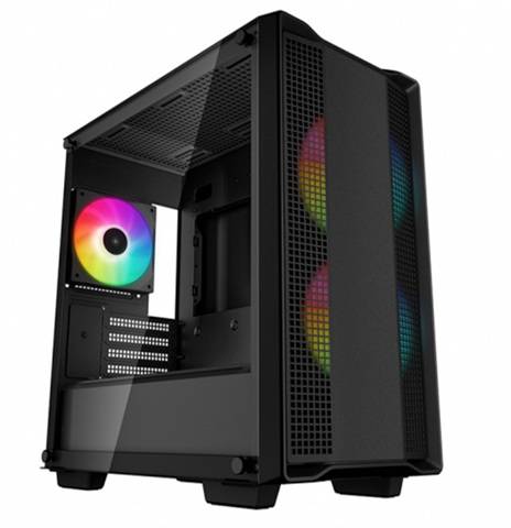 Gabinete Gamer DeepCool CC360 con ventana - Micro-Tower, Micro-ATX/Mini-ITX(Sin fuente de poder). Color Negro. (R-CC360-BKAPM3-G-1)