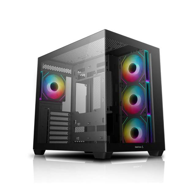 Gabinete Gaming DeepCool CG530 Micro-ATX/ITX/ATX - USB 3.0, sin Fuente, ARGB, Blanco  R-CG530-BKADA4-G-1