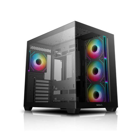 Gabinete Gaming DeepCool CG530 Micro-ATX/ITX/ATX - USB 3.0, sin Fuente, ARGB, Blanco  R-CG530-BKADA4-G-1