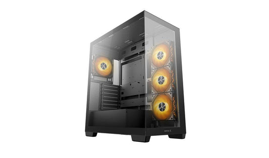 Gabinete Gaming DeepCool CG580 4F  Midi-Tower - ATX/Micro-ATX/Mini-ITX, USB 3.0, sin Fuente, 4 Ventiladores Instalados, Negro  R-CG580-BKADA4-G-1