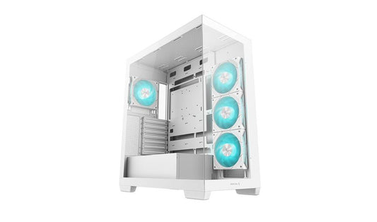 Gabinete Gaming DeepCool CG580 4F White Midi-Tower - ATX/Micro-ATX/Mini-ITX, USB 3.0, sin Fuente, 4 Ventiladores Instalados, Blanco  R-CG580-WHADA4-G-1