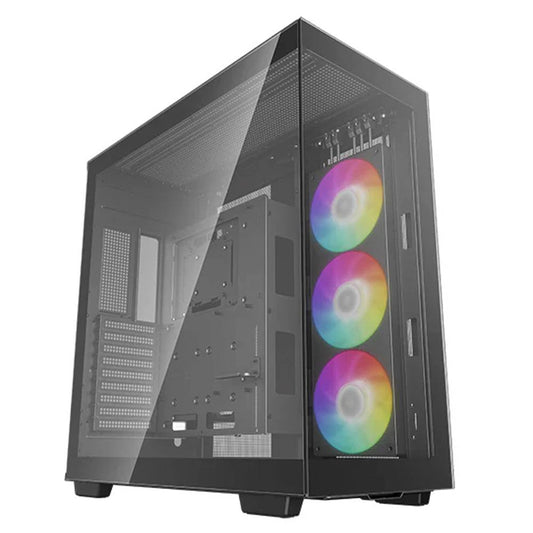 Gabinete Gaming DeepCool CH780 M-ATX/Mini-ITX/E-ATX - USB 3.0, sin Fuente, Incluye 1 Ventilador Instalado, Negro  R-CH780-BKADE41-A-1