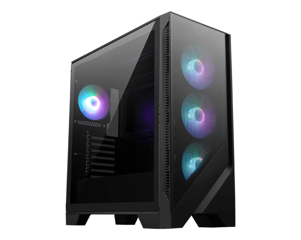 Gabinete MSI MAG FORGE 320R AIRFLOW - Micro-Tower, PC, Malla, Plástico, Micro ATX, Mini ITX, Negro