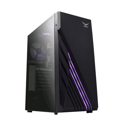 Gabinete Gamer Full Atx Zion Rg B Cristal Templado 2 Ventiladores