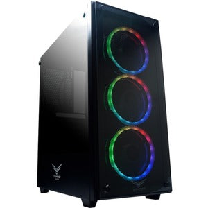 Gabinete Gamer Naceb Player RGB con Cristal Templado 3 Ventiladores Incluidos S/n Fuente Atx/micro Atx  Atx Negro