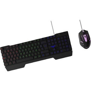 Teclado y Ratón Gaming Naceb Fallen - USB Cable Teclado - 104 Tecla - Keyboard/keypad Color: Negro - USB Cable Mouse - Óptico - 1200 Dpi - Pointing Device Color: Negro - Compatible con Pc