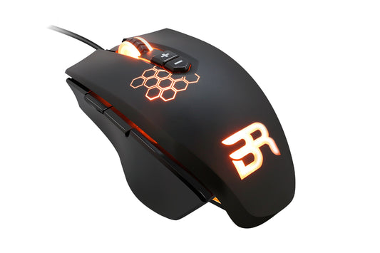 Mouse Gaming Balam Rush BR-912877 - USB, Juego, Laser, 8200 DPI, Negro