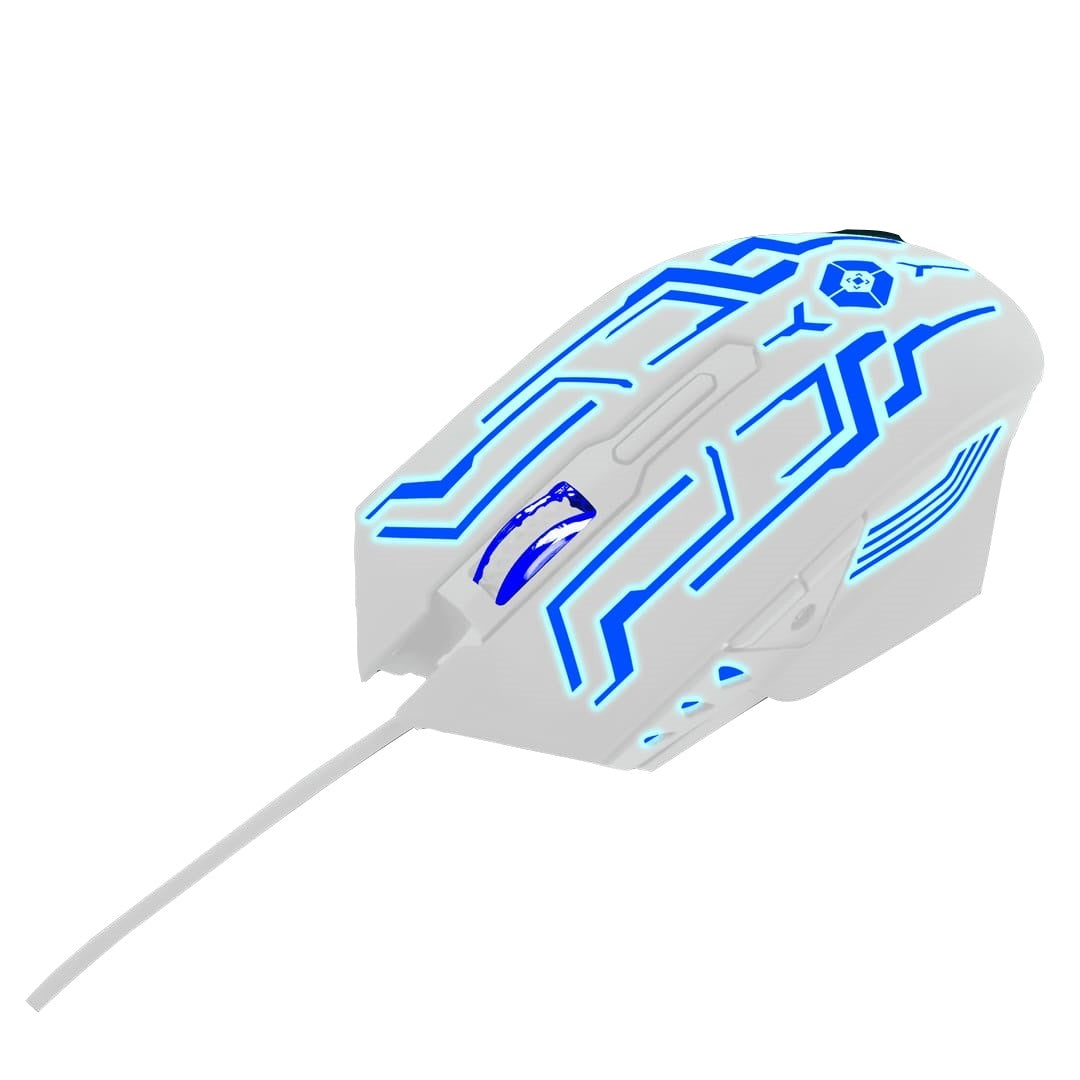 Mouse Gamer Alámbrico 3600 DPI Ajustable 6 Botones Legacy Color Blanco | VORTRED -