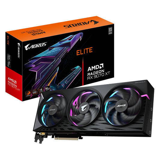 Tarjeta Gráfica GIGABYTE GV-R9070XTAORUS E-16GD G10 Procesamiento de gráficos Radeon RX 9070 XT -