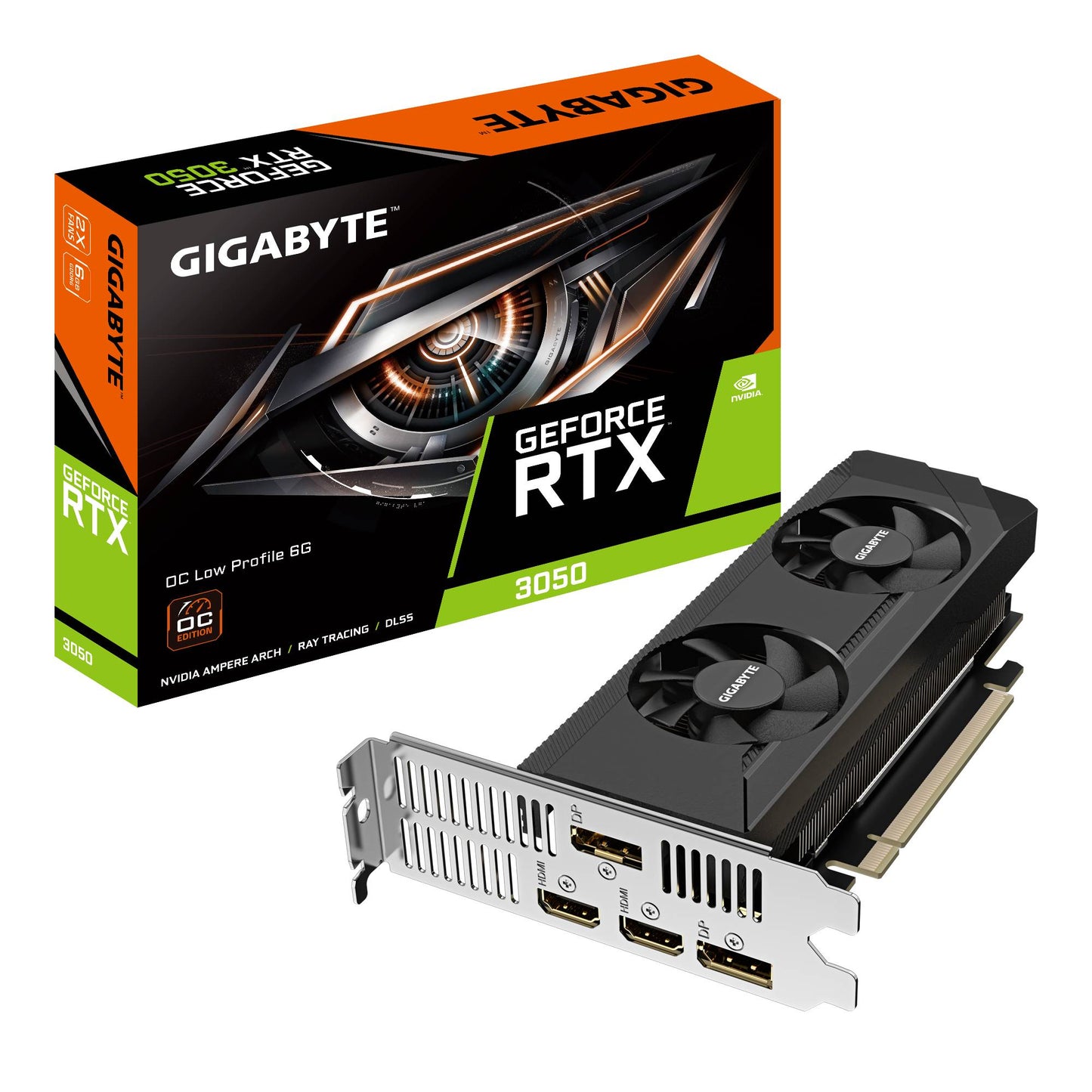 Tarjeta Gráfica Gigabyte NVIDIA GeForce RTX 3050 OC Low Profile, 6GB 96-bit GDDR6, PCI Express 4.0