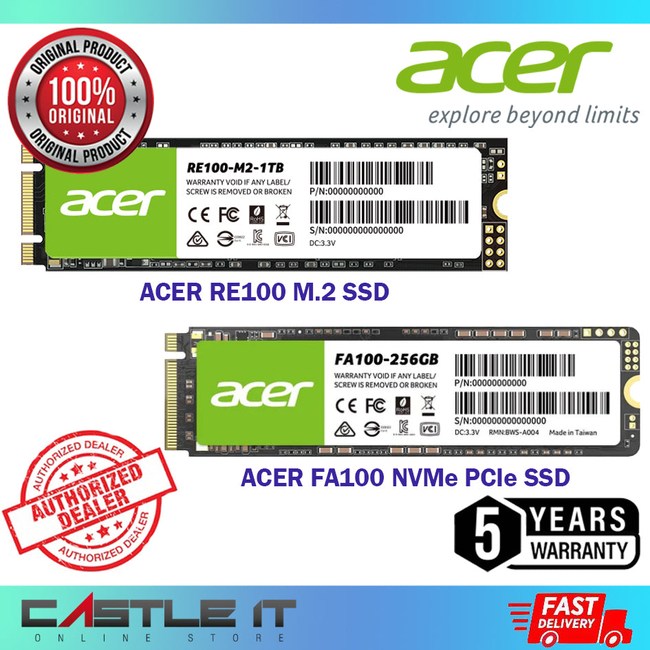 SSD Acer FA100 | 1TB, Velocidad de Lectura 550 MB/s
